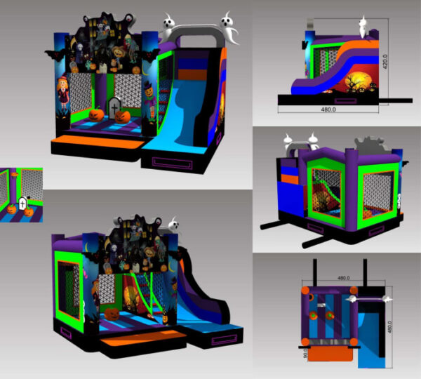 Halloween Bounce House With Slide (16W 16L 15T) - Image 2