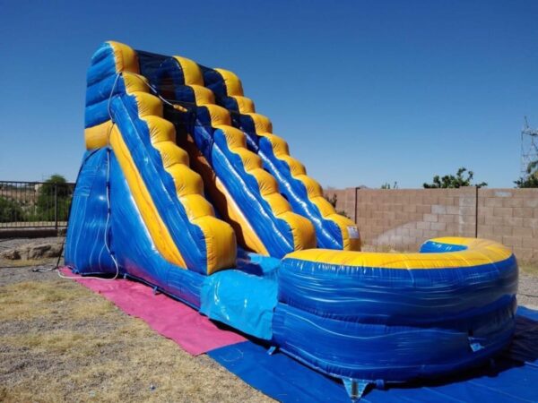 Blue and Yellow Water Slide