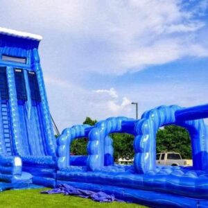 Big blue wave water slide